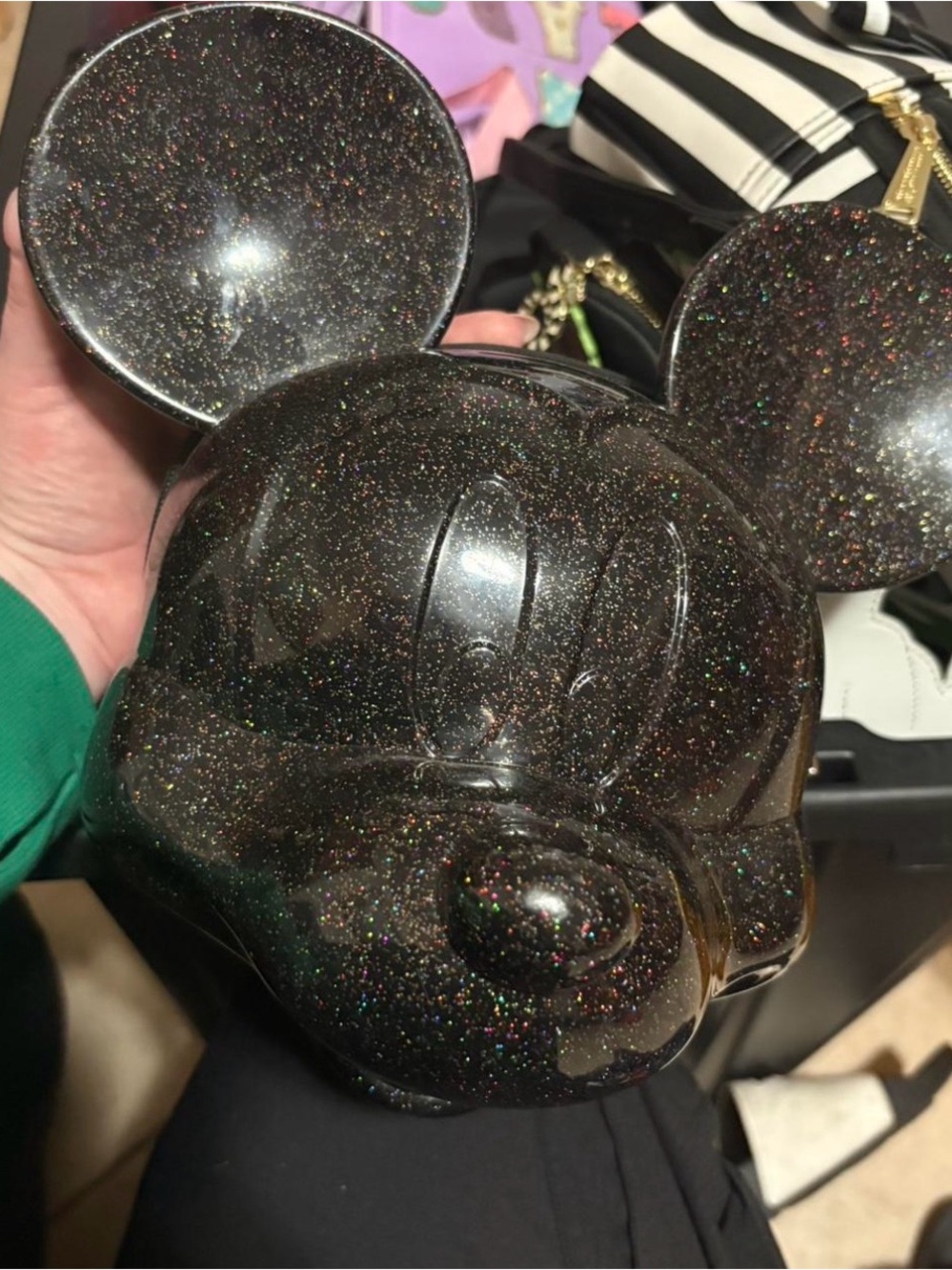Glitter Black Mickey Mouse purse